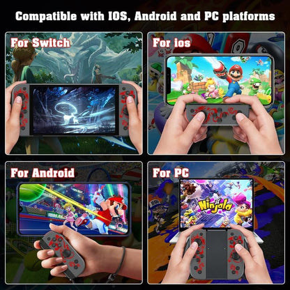 Joypad Controller for Nintendo Switch, L/R Wireless Controllers for Switch/Lite/Oled, Cool Replacement Controllers with Dual Vibration, Wake-Up Switch Controller Switch Joycons Allinoneshop-24