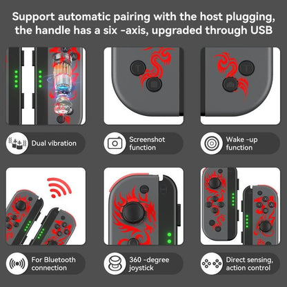 Joypad Controller for Nintendo Switch, L/R Wireless Controllers for Switch/Lite/Oled, Cool Replacement Controllers with Dual Vibration, Wake-Up Switch Controller Switch Joycons Allinoneshop-24