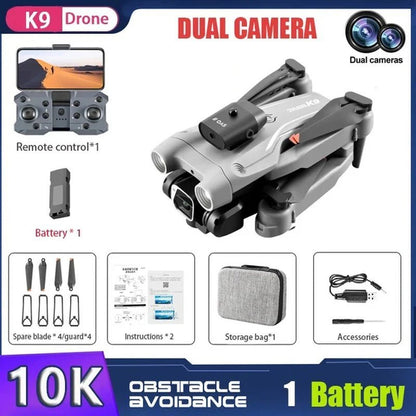 K9 Mini Drones Camera 10K Foldable FPV RC Drone Quadcopter for Adults and Beginners with 360° Active Obstacle Avoidance Toys Allinoneshop-24