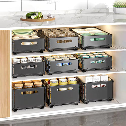 Kitchen Storage Rack Pull Out Cabinet Organizer Slide Drawer Storage Tray Seasoning Bottle Spice Storage Rack Kitchen Organizer Allinoneshop-24