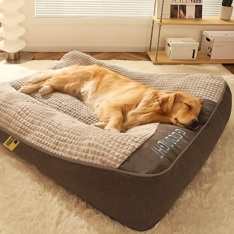 Large Thick Scratch-Resistant Spine Protection Dog Cushion Bed Allinoneshop-24