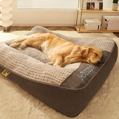 Large Thick Scratch-Resistant Spine Protection Dog Cushion Bed Allinoneshop-24