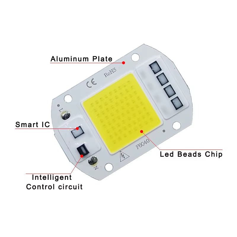 LED Chip COB Lamp 10W 20W 30W 50W AC 220V 240V IP65 Smart IC No Need Driver DIY Flood Light Led Bulb Spotlight Outdoor Lamp Bead Allinoneshop-24