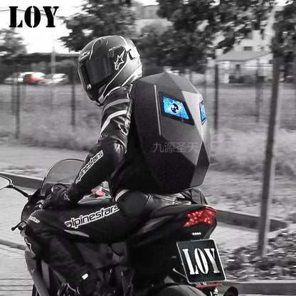 LED Locomotive Backpack Display Scree Business Travel Laptop Backpack Men Outdoor Expanded Motorcycle Cycling Backpack for Woman Allinoneshop-24