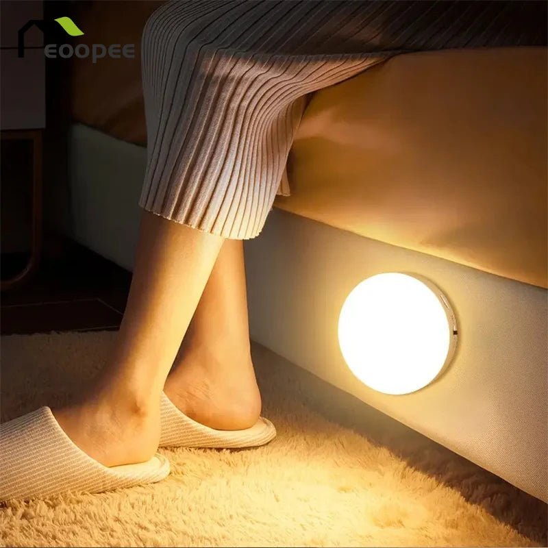 LED Night Light Motion Sensor Light USB Rechargeable Kitchen Bedroom Magnetic Base Wall Light Stairs Lighting Night Lamp Allinoneshop-24