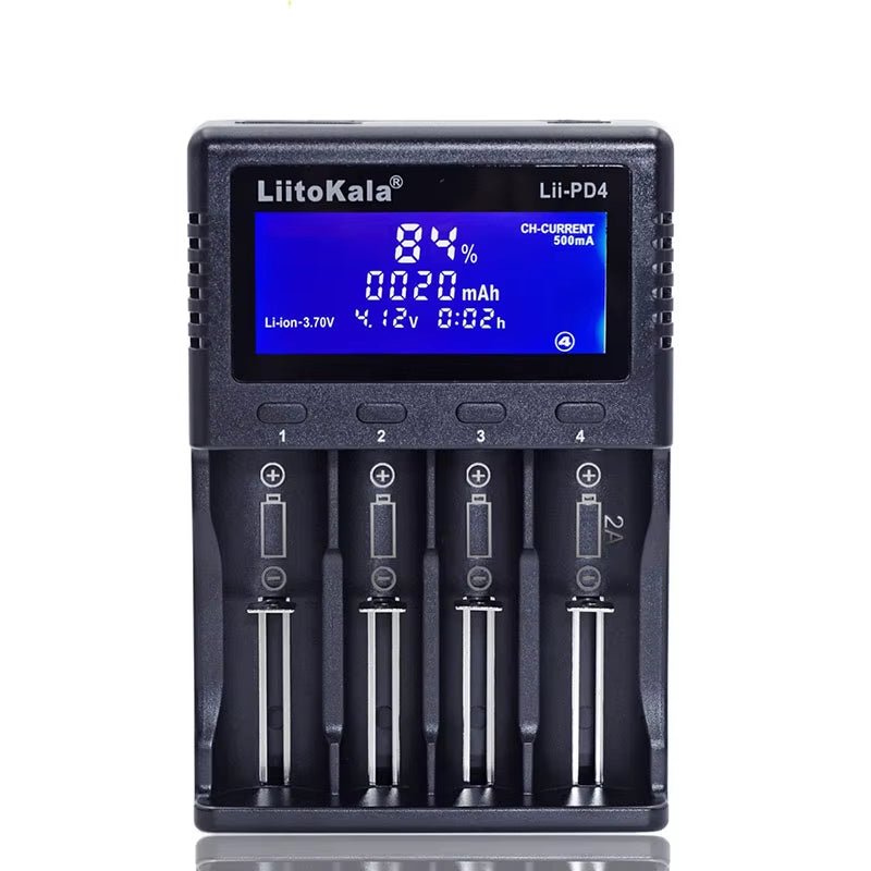 Lii-Pd2 LII-PD4 Battery Charger for 18650 26650 21700 18350 AA AAA 3.7V/3.2V/1.2V Lithium Nimh Batteries Allinoneshop-24