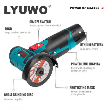 LYUWO Micro Angle Grinder, Filling Grinder for Diamond Cutting, Wireless Power Tool, 12V Allinoneshop-24