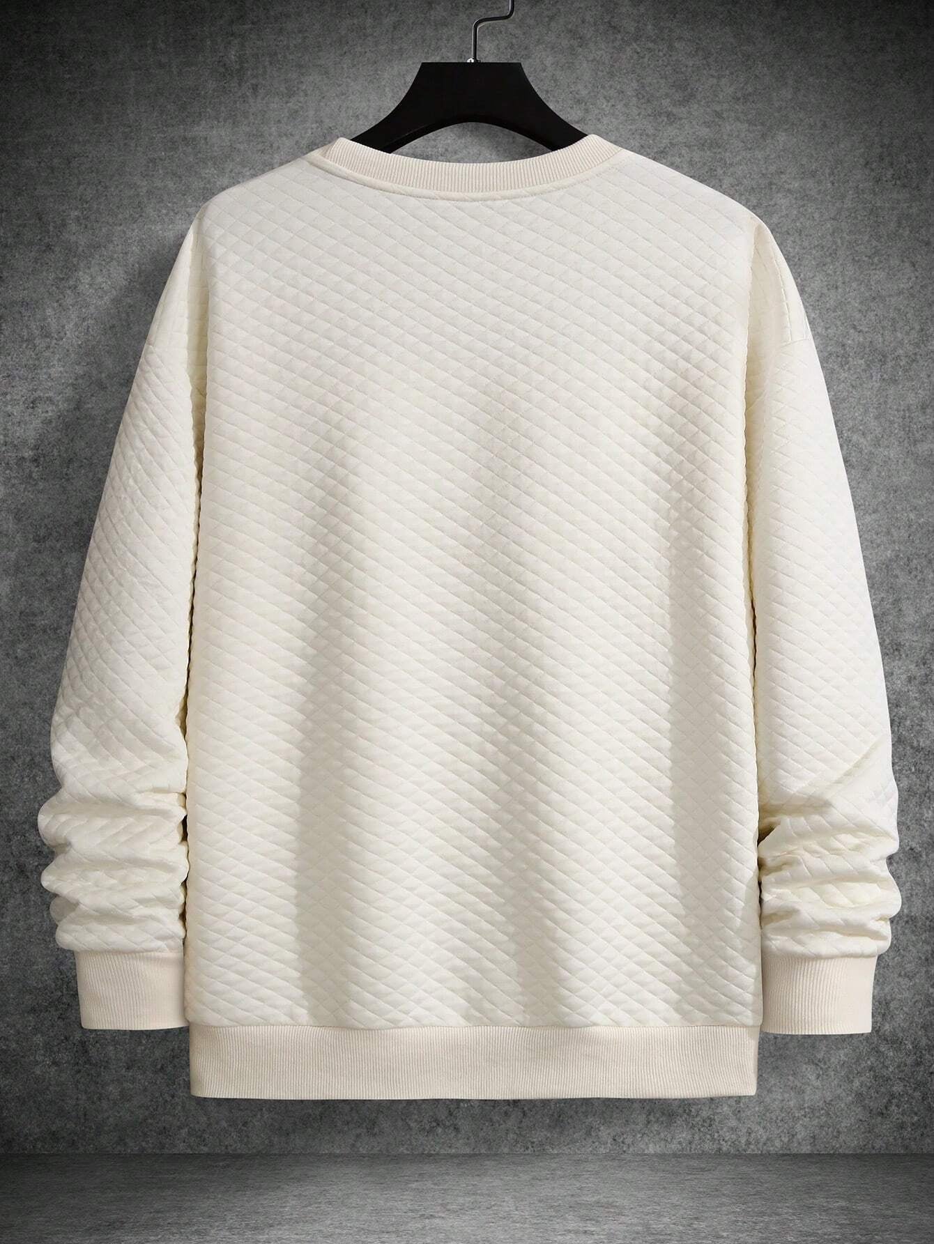 Manfinity Homme Men'S Drop Shoulder Plain Long Sleeve Going Out Casual Sweatshirt, Boyfriend Gift Allinoneshop-24