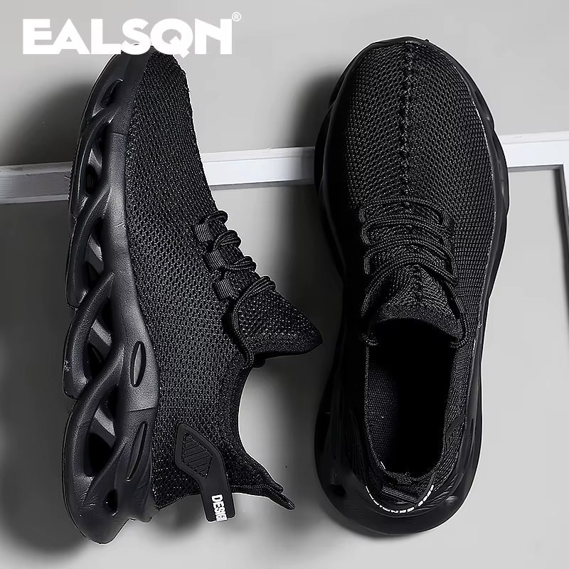Men Sports Running Black Jogging Shoes Casual Sneakers Brown Outdoor Breathable Mesh Women Light Shock-Absorption Black Tennis Allinoneshop-24