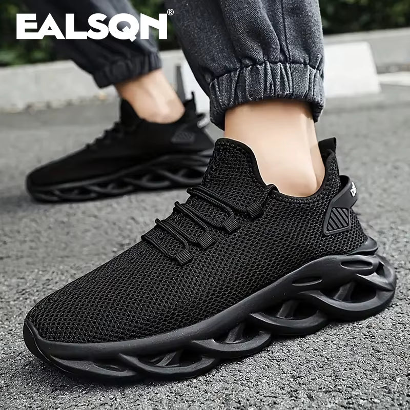Men Sports Running Black Jogging Shoes Casual Sneakers Brown Outdoor Breathable Mesh Women Light Shock-Absorption Black Tennis Allinoneshop-24