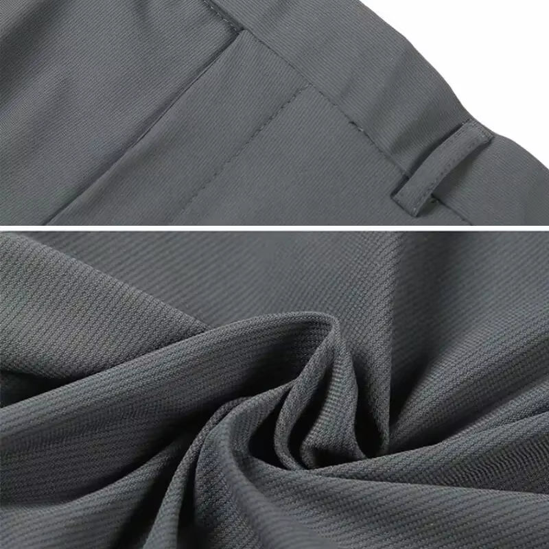 Mens Dress Pants Trousers 2024 Summer New Thin Breathable Solid Casual High Elastic Slim Fit Suit Pants Streetwear Men Clothing Allinoneshop-24