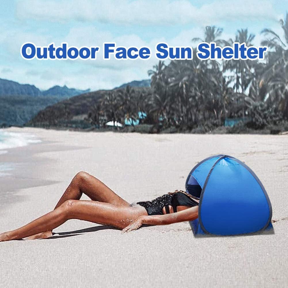 Mini Portable Beach Shade Awning Head Pop-Up Mobile Windproof Beach Sun Shade Camp Tent Allinoneshop-24