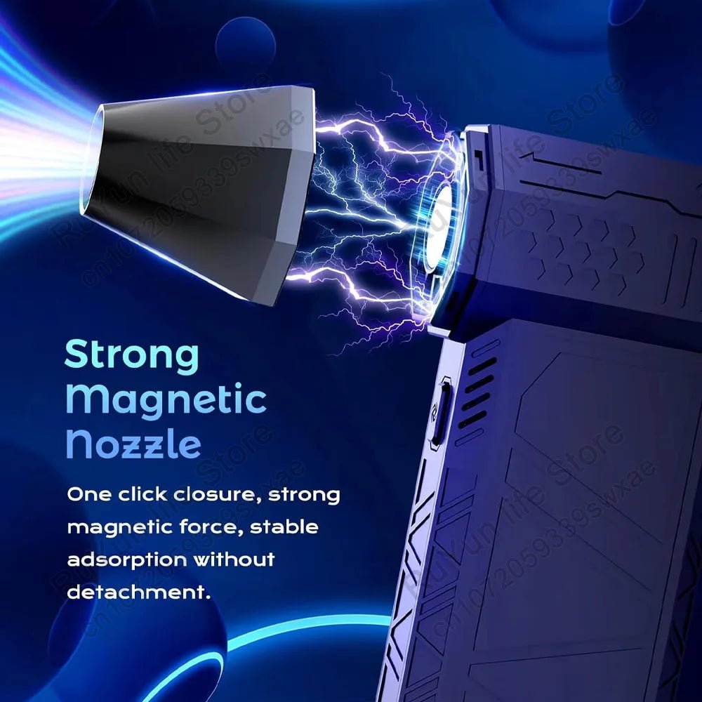 Mini Turbo Jet Fan Electric Air Duster with 1&3 Gear Adjustable Speed 130000RPM 52M/S Car Computer Cleaning Blower Tool Kit Allinoneshop-24