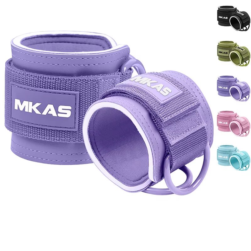 MKAS Workout Custom Adjustable Nylon Gym Weightlifting Ankle Weight Strap Fitness for Cable Machine Ankle Straps Allinoneshop-24