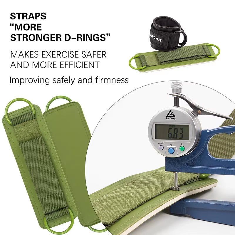 MKAS Workout Custom Adjustable Nylon Gym Weightlifting Ankle Weight Strap Fitness for Cable Machine Ankle Straps Allinoneshop-24
