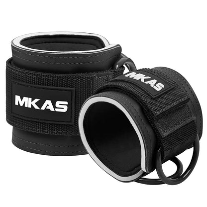 MKAS Workout Custom Adjustable Nylon Gym Weightlifting Ankle Weight Strap Fitness for Cable Machine Ankle Straps Allinoneshop-24