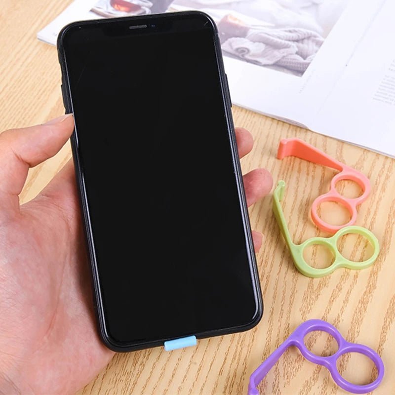 Mobile Phone Grip Holder Finger Ring Support Plastic Cellphone Handheld Bracket Desktop Mount Stand Bracket for Iphone Sumsung Allinoneshop-24