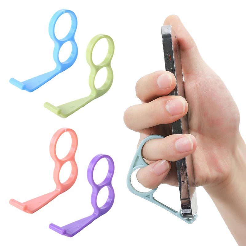 Mobile Phone Grip Holder Finger Ring Support Plastic Cellphone Handheld Bracket Desktop Mount Stand Bracket for Iphone Sumsung Allinoneshop-24