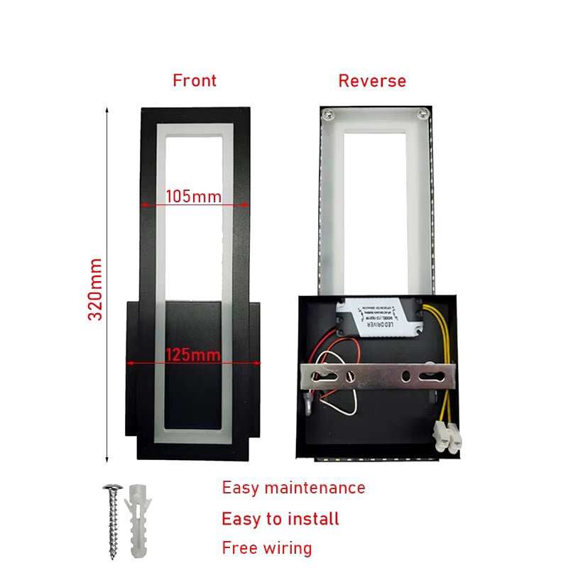 Modern Minimalist Wall Lamps Home Decor Living Room Bedroom Bedside 17W Ac96V-260V Led Sconce Black White Light Aisle Decoration Allinoneshop-24