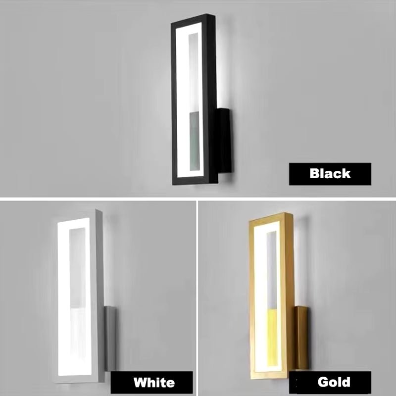 Modern Minimalist Wall Lamps Home Decor Living Room Bedroom Bedside 17W Ac96V-260V Led Sconce Black White Light Aisle Decoration Allinoneshop-24