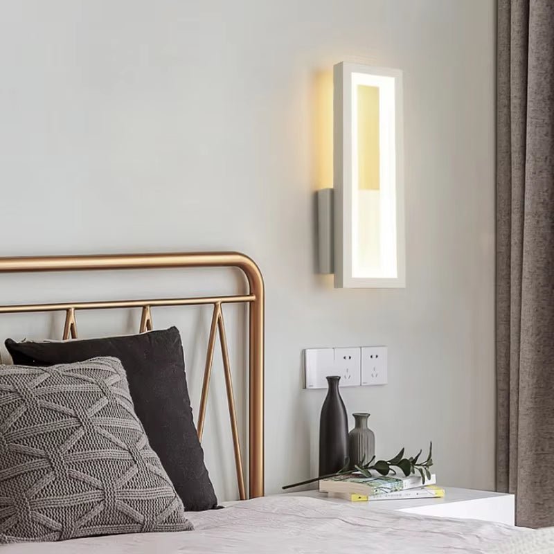 Modern Minimalist Wall Lamps Home Decor Living Room Bedroom Bedside 17W Ac96V-260V Led Sconce Black White Light Aisle Decoration Allinoneshop-24