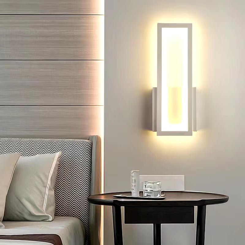 Modern Minimalist Wall Lamps Home Decor Living Room Bedroom Bedside 17W Ac96V-260V Led Sconce Black White Light Aisle Decoration Allinoneshop-24