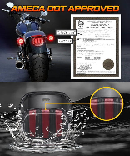 Motorcycle Smoke LED Brake Tail Light for Harley Sportstser Touring Road King Electra Glide Road Glide Dyna Softail Standard FXS Allinoneshop-24