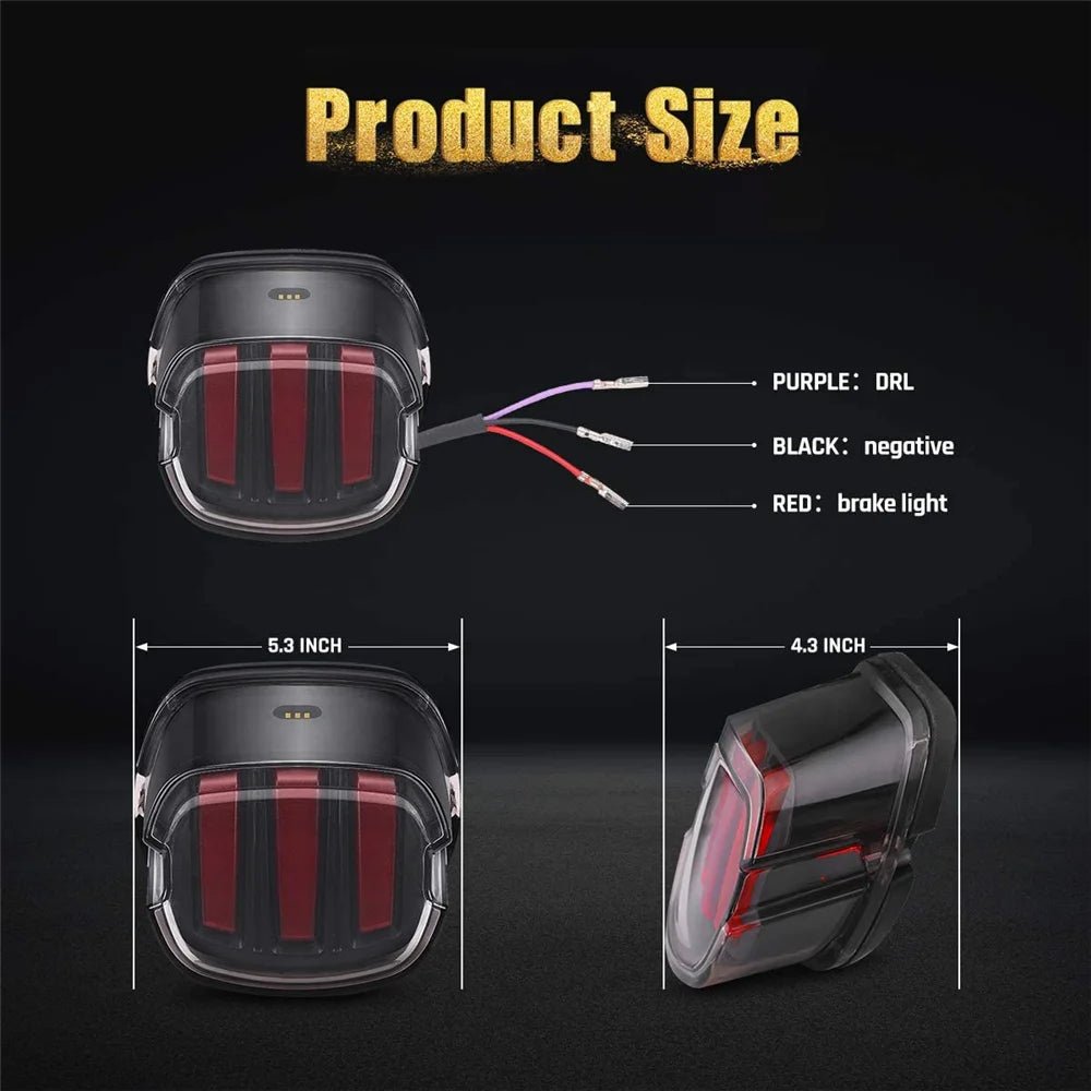 Motorcycle Smoke LED Brake Tail Light for Harley Sportstser Touring Road King Electra Glide Road Glide Dyna Softail Standard FXS Allinoneshop-24