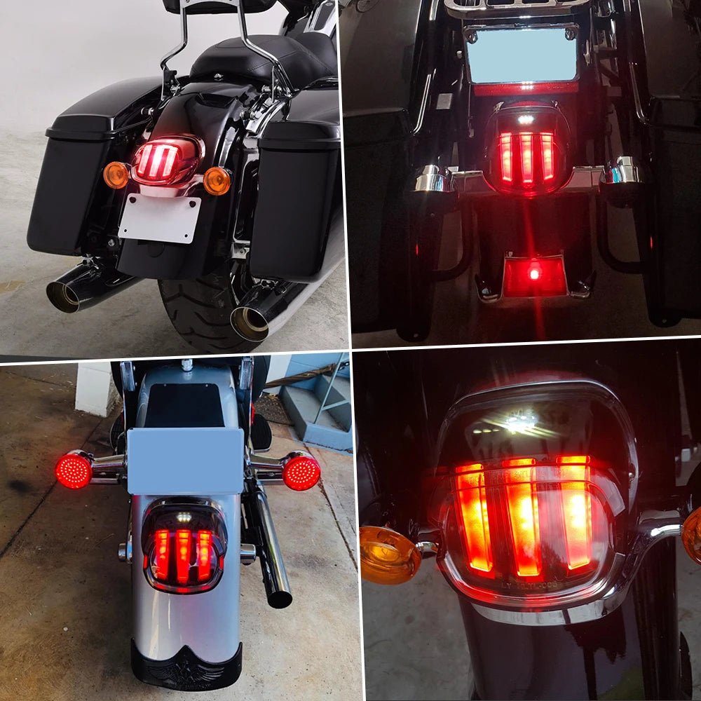 Motorcycle Smoke LED Brake Tail Light for Harley Sportstser Touring Road King Electra Glide Road Glide Dyna Softail Standard FXS Allinoneshop-24