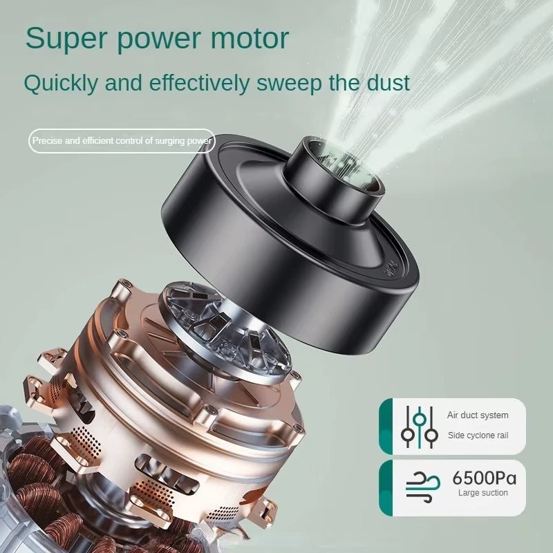 Multifunction Home-Appliance 6500Pa Cleaning Machine Powerful Wireless Car Vacuum Cleaner Metal Strainer Portable Handheld Allinoneshop-24