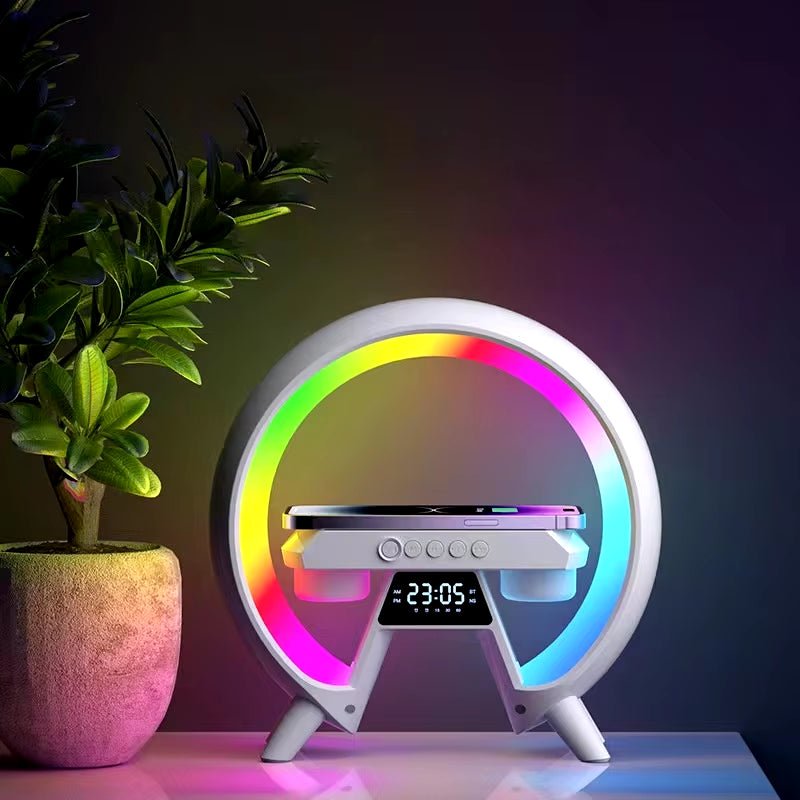 Multifunction Wireless Charger Pad Stand Speaker TF RGB Night Light Fast Charging Station for Iphone Xiaomi Huawei Allinoneshop-24