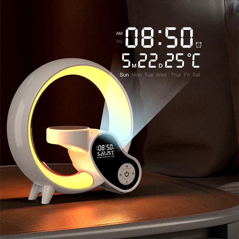 Multifunction Wireless Charger Pad Stand Speaker TF RGB Night Light Fast Charging Station for Iphone Xiaomi Huawei Allinoneshop-24