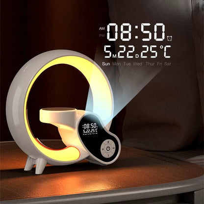 Multifunction Wireless Charger Pad Stand Speaker TF RGB Night Light Fast Charging Station for Iphone Xiaomi Huawei Allinoneshop-24