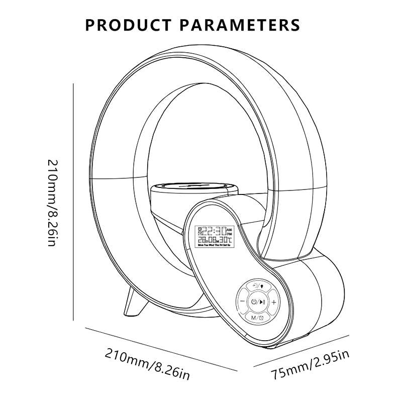 Multifunction Wireless Charger Pad Stand Speaker TF RGB Night Light Fast Charging Station for Iphone Xiaomi Huawei Allinoneshop-24
