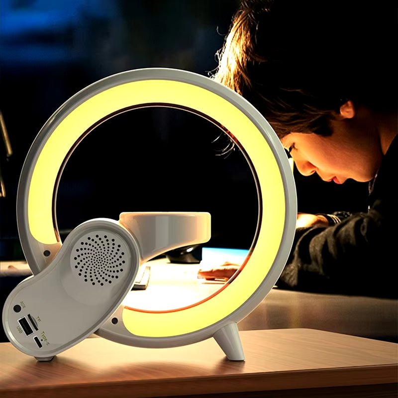 Multifunction Wireless Charger Pad Stand Speaker TF RGB Night Light Fast Charging Station for Iphone Xiaomi Huawei Allinoneshop-24