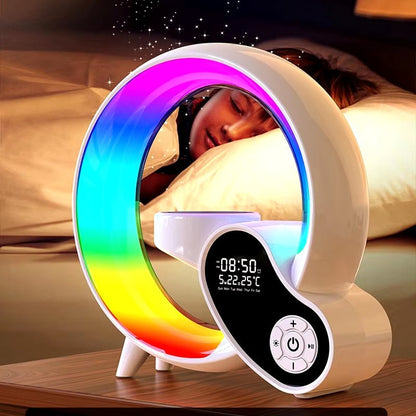 Multifunction Wireless Charger Pad Stand Speaker TF RGB Night Light Fast Charging Station for Iphone Xiaomi Huawei Allinoneshop-24