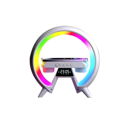 Multifunction Wireless Charger Pad Stand Speaker TF RGB Night Light Fast Charging Station for Iphone Xiaomi Huawei Allinoneshop-24