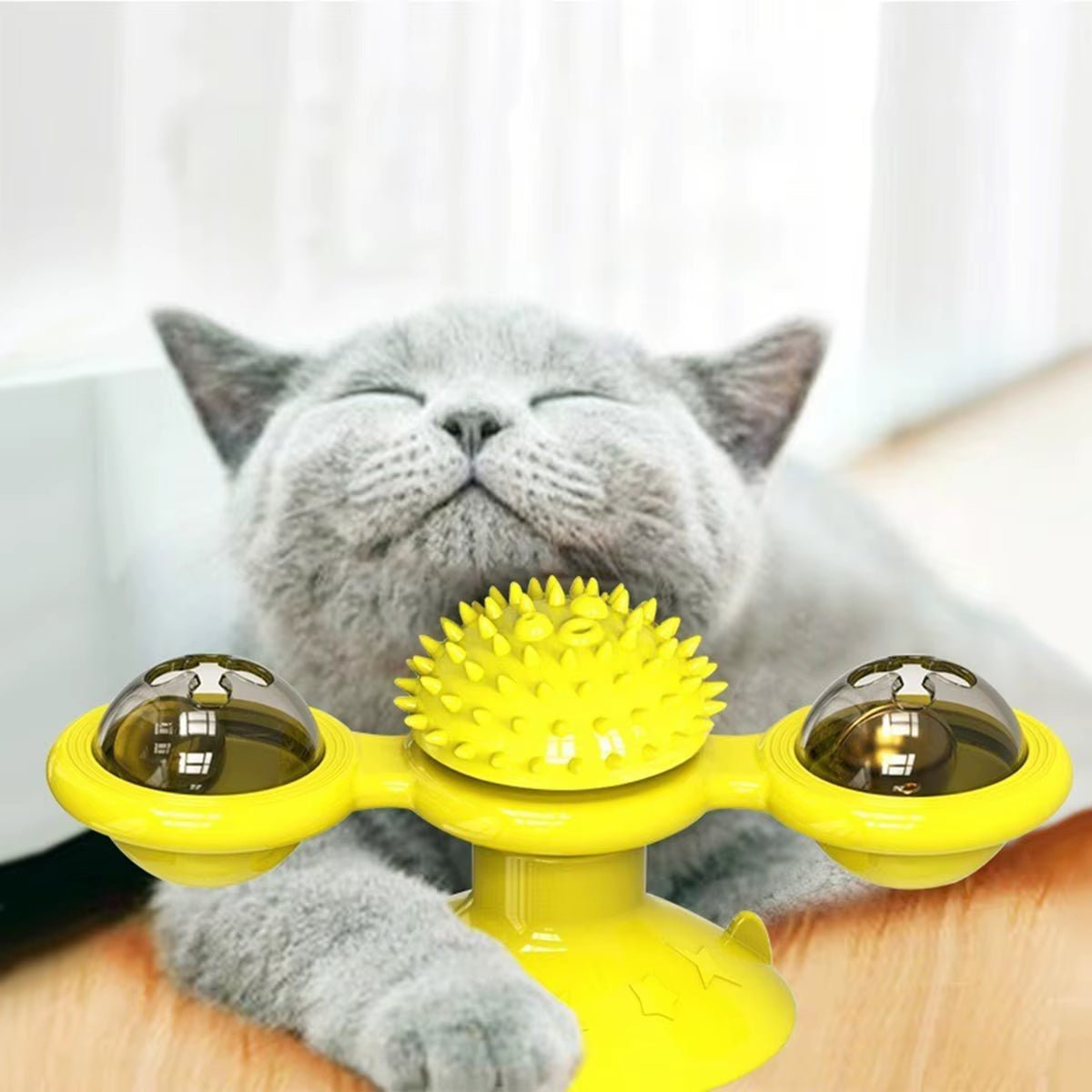 Multifunctional Cat Toy with Glowing Ball & Catnip, Suction Cup Design, Interactive Play & Teeth Massage Allinoneshop-24