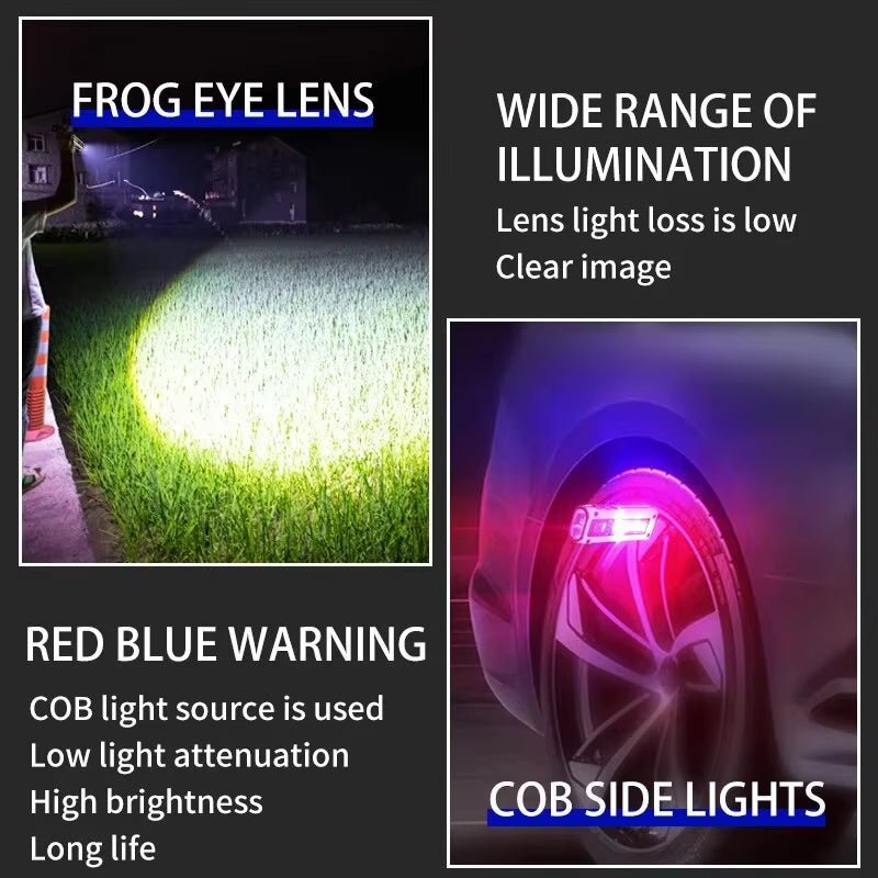 NEW Design Super Bright LED Source Work Lamp with Magnet Alarm SOS Key Chain Power Bank Waterproof Emergency Flashlight Allinoneshop-24