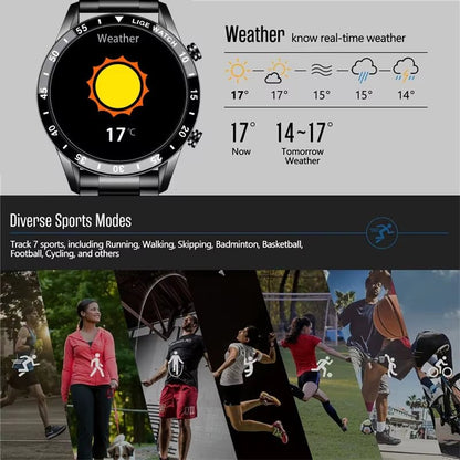 New Smart Watch Men Bluetooth Call Watch IP67 Waterproof Sports Fitness Bracelet for Android IOS Clock Men Smartwatch+Box Allinoneshop-24