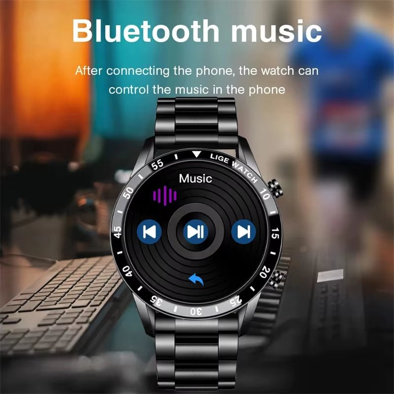 New Smart Watch Men Bluetooth Call Watch IP67 Waterproof Sports Fitness Bracelet for Android IOS Clock Men Smartwatch+Box Allinoneshop-24
