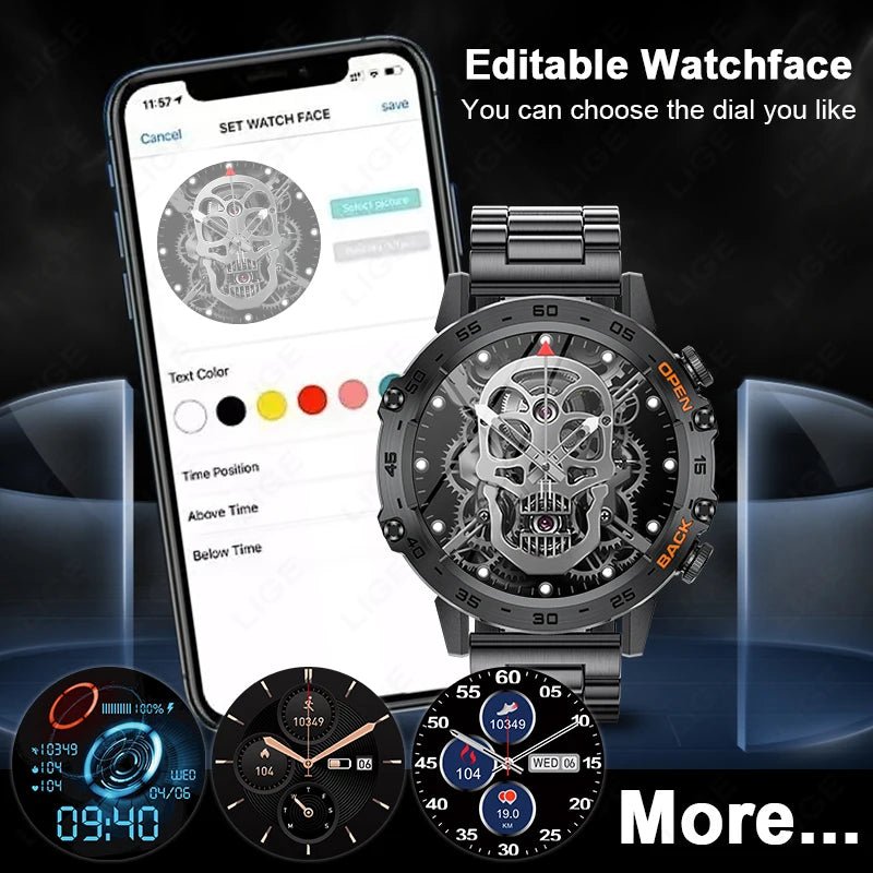 New1.39" Bluetooth Call Smart Watch Men Outdoor Sport Fitness Heart Rate Health Monitoring Smartwatch for Android IOS Phone Allinoneshop-24