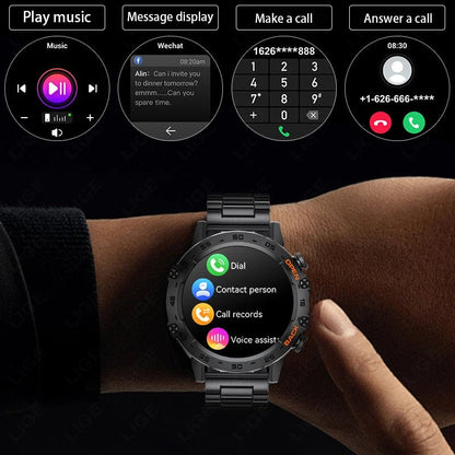 New1.39" Bluetooth Call Smart Watch Men Outdoor Sport Fitness Heart Rate Health Monitoring Smartwatch for Android IOS Phone Allinoneshop-24