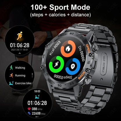 New1.39" Bluetooth Call Smart Watch Men Outdoor Sport Fitness Heart Rate Health Monitoring Smartwatch for Android IOS Phone Allinoneshop-24