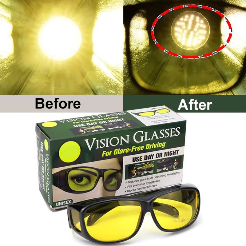 Night Vision Driving Glasses Day Night Car Vision Drivers Goggles Eyewear anti Anti-Glare Night Driving Enhanced Light Glasses Allinoneshop-24