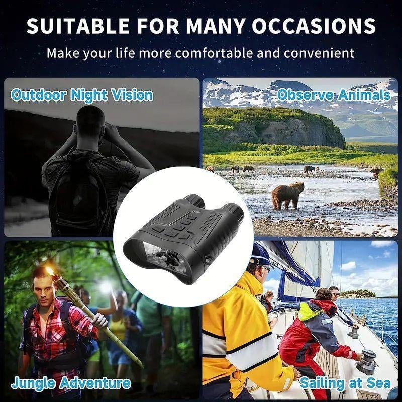 Night Vision Goggles with 32GB Card, 8X Digital Zoom Binoculars for Day & Night Use, Survival Telescopes, Waterproof Outdoor Camping & Hiking Equipment for Gifts, Travel Accessory Allinoneshop-24