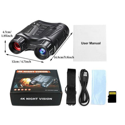 Night Vision Goggles with 32GB Card, 8X Digital Zoom Binoculars for Day & Night Use, Survival Telescopes, Waterproof Outdoor Camping & Hiking Equipment for Gifts, Travel Accessory Allinoneshop-24