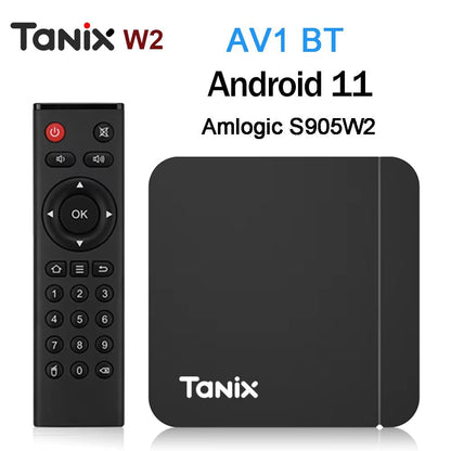 Original Tanix W2 Android 11 TV Box Amlogic S905W2 2G/16G AV1 BT TVBOX 2.4G&5G Dual Wifi 4K HD Set Top Box 4G/64G Media Player Allinoneshop-24