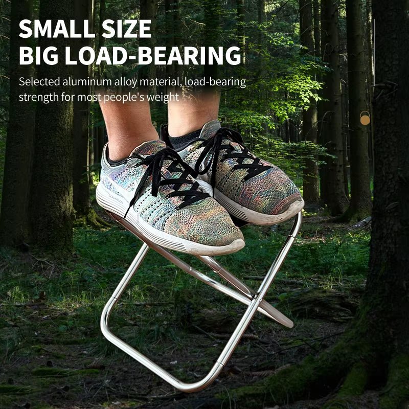 Outdoor Aluminium Alloy Portable Folding Picnic Camping Stool Mini Storage Fishing Chair Ultralight Furniture Allinoneshop-24