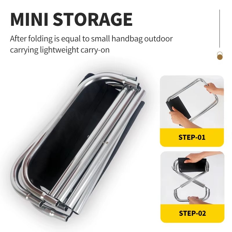 Outdoor Aluminium Alloy Portable Folding Picnic Camping Stool Mini Storage Fishing Chair Ultralight Furniture Allinoneshop-24